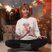 Santa's Snowbird Flamingo, op maat Trui