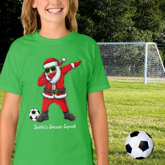 Santa's Soccer Squad Dabbing Dans Kerstmis T-shirt
