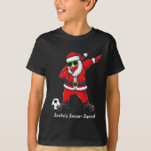 Santa's Soccer Squad Dabbing Santa Kerstmis T-shirt (Voorkant)