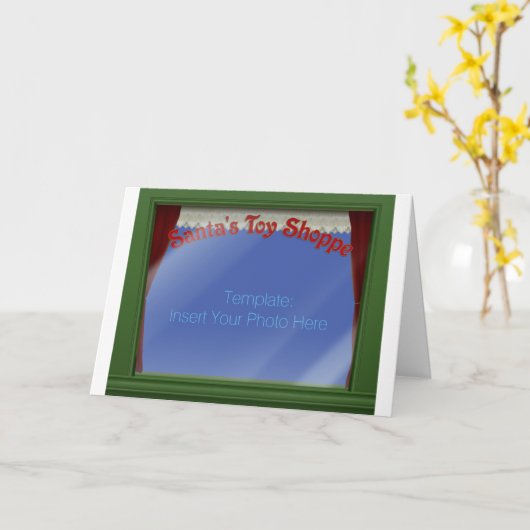 Santa's Speelgoed Shoppe Window Sjabloon (Gele Bloem)