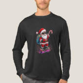 Santa's Spin-Out Tri-Blend Shirt (Voorkant volledig)