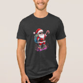 Santa's Spin-Out Tri-Blend Shirt (Voorkant)