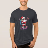 Santa's Spin-Out Tri-Blend Shirt (Voorkant)