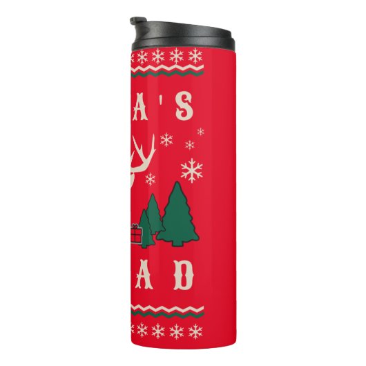 Santa's Squad Ugly kerstSweater Thermosbeker (Geroteerd rechts)