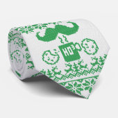 Santa's Stache Over Green Midnight Snack Stropdas (Opgerold)