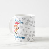 Santa's staflid dansend Fox Kerstmis op maat Koffiemok (Voorkant links)