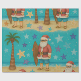 Santa's StarSurf Cadeaupapier
