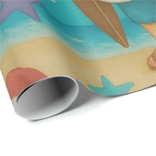 Santa's StarSurf Cadeaupapier (Rol Hoek)