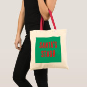 Santa's Stash Feestelijke Canvas tas (Voorkant (product))