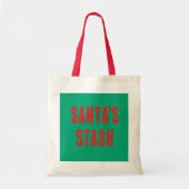 Santa's Stash Feestelijke Canvas tas (Voorkant)