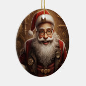 Santa's Steampunk Kerstmis Keramisch Ornament (Rechts)