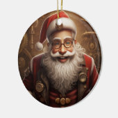 Santa's Steampunk Kerstmis Keramisch Ornament (Links)