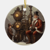 Santa's Steampunk Kerstmis Keramisch Ornament (Voorkant)