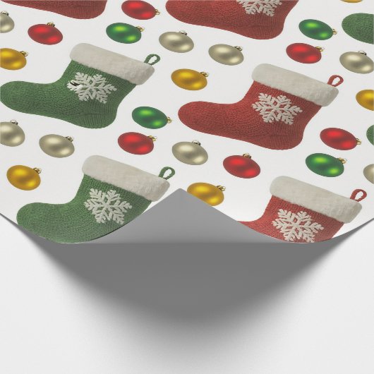 Santas Stocking Cadeaupapier (Hoek)