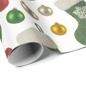 Santas Stocking Cadeaupapier (Rol Hoek)