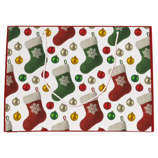 Santas Stocking Groot Cadeauzakje (Voorkant)