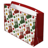 Santas Stocking Groot Cadeauzakje (Achterkant Gekanteld)