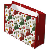 Santas Stocking Groot Cadeauzakje (Voorkant Gekanteld)