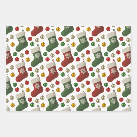 Santas Stocking Inpakpapier Vel (Voorkant 3)