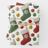 Santas Stocking Inpakpapier Vel (In situ)