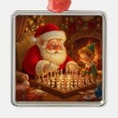  Santa's Strategy Session Metalen Ornament (Voorkant)