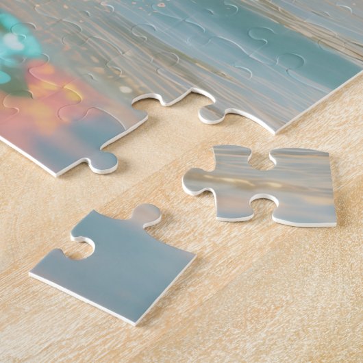 Santa's Summer Surf Adventure Jigsaw Puzzle Legpuzzel (Zijkant)