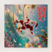 Santa's Summer Surf Adventure Jigsaw Puzzle Legpuzzel (Horizontaal)