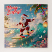 Santa's Summer Surf Adventure Jigsaw Puzzle Legpuzzel (Verticaal)