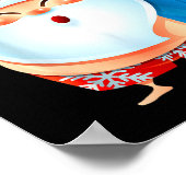 Santa's Surfing, Santa Christmas In July  Poster (Hoek)