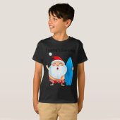 Santa's Surfing, Santa Christmas In July  T-shirt (Voorkant volledig)