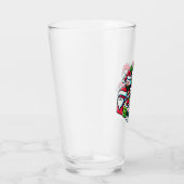 Santa's Sushi Delight Grappige feestelijke kerstku Glas (Rechts)