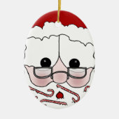 Santa's Sweet Cheeks-Candy Cane Baard Keramisch Ornament (Voorkant)
