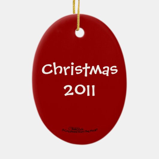 Santa's Sweet Cheeks-Candy Cane Baard Keramisch Ornament (Achterkant)