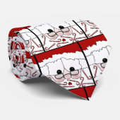 Santa's Sweet Cheeks-Candy Cane Baard Stropdas (Opgerold)