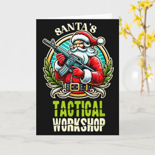 Santa's Tactical Workshop Santa Has Guns And Chris Kaart (Gele Bloem)