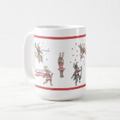 Santa's Team 15 oz. Mok (Voorkant links)