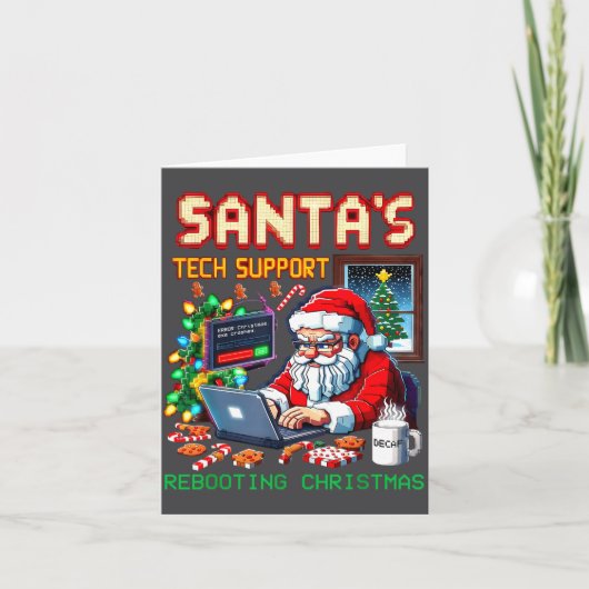 Santa's Tech Rebooting Pixel Support Kaart (Voorkant)