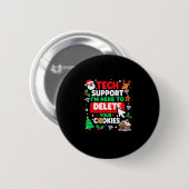 Santa's Tech Suprt Rebooting Christmas Computer Me Ronde Button 5,7 Cm (Voorkant /achterkant)