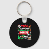 Santa's Tech Suprt Rebooting Christmas Computer Me Sleutelhanger (Voorkant)