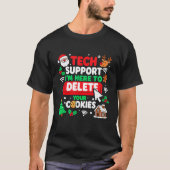 Santa's Tech Suprt Rebooting Christmas Computer Me T-shirt (Voorkant)