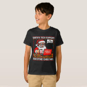 Santa's Tech Suprt_ Rebooting Christmas Funny T-shirt (Voorkant volledig)