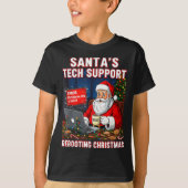 Santa's Tech Suprt_ Rebooting Christmas Funny T-shirt (Voorkant)