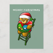 Santa's teddybeer briefkaart (Voorkant)