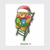 Santa's teddybeer sticker (Vel)