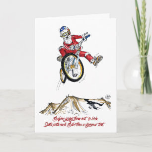 Santa's Test Ride - BMX Christmas Card Feestdagen Kaart