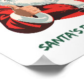 Santa's Thumbs-Up Vakantie, Feestelijke Fun Wall A Poster (Hoek)