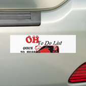 Santa's to-do lijst Collectie. Bumpersticker (Op auto)