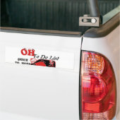 Santa's to-do lijst Collectie. Bumpersticker (Op Truck)