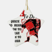 Santa's to-do lijst Collectie. Keramisch Ornament (Rechts)