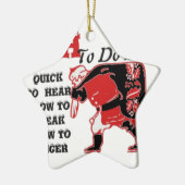 Santa's to-do lijst Collectie. Keramisch Ornament (Links)